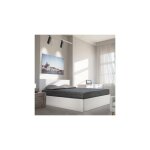 Le quai des affaires - lit coffre 160x200 cm avec sommier et tête de lit blanc - loni Le quai des affaires - lit coffre 160x200 cm avec sommier et tête de lit blanc - loni