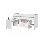 Parisot - lit combiné enfant zola - blanc - 90x200 cm - sommier inclus Parisot - lit combiné enfant zola - blanc - 90x200 cm - sommier inclus