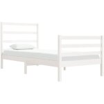 Cadre de lit sans matelas blanc bois de pin massif 90x190 cm vidaxl Cadre de lit sans matelas blanc bois de pin massif 90x190 cm vidaxl