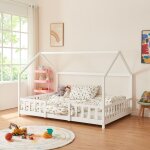 [en. casa] - lit cabane sisimiut pin 140 x 200 cm blanc