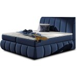 Les tendances - lit continental simili cuir bleu florencia - 180x200 Les tendances - lit continental simili cuir bleu florencia - 180x200