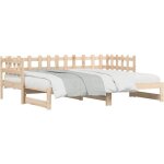 Lit coulissant sans matelas 2x(80x200) cm bois massif vidaxl
