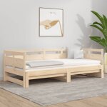 Lit coulissant bois de pin solide 2x(90x200) cm