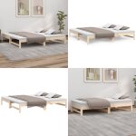 Lit coulissant sans matelas 2x(100x200) cm bois de pin massif - lit de jour - canapé - lit - lit d'appoint ... Lit coulissant sans matelas 2x(100x200) cm bois de pin massif - lit de jour - canapé - lit - lit d'appoint ...