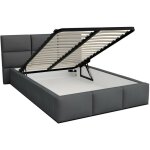 Kids literie - lit coffre denver 140x190 - sommier inclus gris foncé Kids literie - lit coffre denver 140x190 - sommier inclus gris foncé