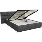 Kids literie - lit coffre denver 160x200 - sommier inclus gris foncé Kids literie - lit coffre denver 160x200 - sommier inclus gris foncé