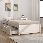 Cadre de lit sans matelas avec tiroirs blanc vidaxl
