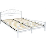 Tectake - lit design moderne avec sommier patins en plastique pour prot�ger le sol 140 x 200 cm