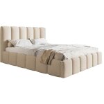 Lit double 160x200 palermo - lit avec rangement - lit design, lit adulte tissu boucl� (beige - anthology ...