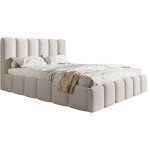 Lit double 160x200 palermo - lit avec rangement - lit design, lit adulte tissu boucl� (gris clair - anthology ...