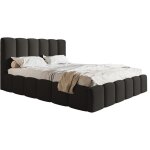 Lit double 160x200 palermo - lit avec rangement - lit design, lit adulte tissu boucl� (noir - anthology ...