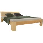 D�coshop26 ? lit double 180x200cm en bois de pin avec sommier � lattes ? hauteur t�te de lit 66cm ? surface ...