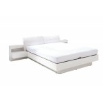 Lit avec sommier 180x200 cm renato coloris blanc avec table de chevet intégrée avec led ? 291 x 90 x ... Lit avec sommier 180x200 cm renato coloris blanc avec table de chevet intégrée avec led ? 291 x 90 x ...