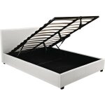 Habitat et jardin ? lit coffre 140 x 190 cm ? rangement int�gr� ? polyester blanc ? dimensions 147 x ...