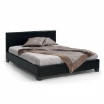 Meublorama - lit double design coloris noir pour adulte collection roma, 160x200 cm, sommier inclus Meublorama - lit double design coloris noir pour adulte collection roma, 160x200 cm, sommier inclus