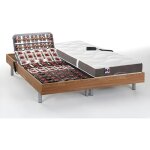 Lit électrique de relaxation tout plots + matelas 100% latex 3 zones - 2 x 90 x 200 cm - naturel clair ... Lit électrique de relaxation tout plots + matelas 100% latex 3 zones - 2 x 90 x 200 cm - naturel clair ...