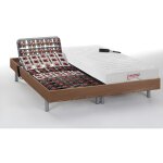 Vente - unique - lit lectrique de relaxation tout plots + matelas accueil latex - 2 x 70 x 190 cm - ...