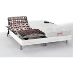 Lit électrique de relaxation tout plots + matelas accueil latex - 2 x 80 x 200 cm - blanc - ether de ... Lit électrique de relaxation tout plots + matelas accueil latex - 2 x 80 x 200 cm - blanc - ether de ...