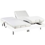 Lit �lectrique de relaxation tout plots + matelas latex - 2 x 90 x 200 cm - blanc - cassiopee iii de ...