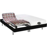 Vente - unique - lit lectrique de relaxation tout plots + matelas mmoire de forme et bambou - 2 x 80 ...