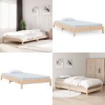 Lit empilable sans matelas 90x190 cm bois de pin massif - lit superpos� - lit enfant - meuble chambre ...