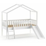 Paris prix - lit enfant cabane, Échelle & toboggan 'dallas' 90x200cm blanc Paris prix - lit enfant cabane, Échelle & toboggan 'dallas' 90x200cm blanc