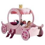 Paris prix - lit enfant 'carrosse' 90x200cm rose Paris prix - lit enfant 'carrosse' 90x200cm rose