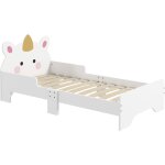 Lit enfant design licorne - sommier  lattes inclus - rose