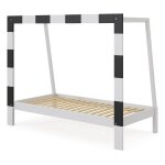 Vitalispa - lit d'enfant fu�balltor, blanc, 80x160 cm sans matelas