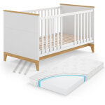 Vitalispa - lit bébé malia, blanc, 70x140 cm avec matelas Vitalispa - lit bébé malia, blanc, 70x140 cm avec matelas
