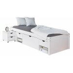Paris prix - lit enfant multi - rangements 'clark' 90x200cm blanc