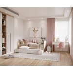 Lit enfant tedy 90x190 cm - 1 matelas , 1 sommier et tiroir inclus pin - blanc