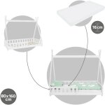 Ml - design - lit enfant tipi 80x160 cm blanc avec matelas à mousse froide polyester, housse amovible, ... Ml - design - lit enfant tipi 80x160 cm blanc avec matelas à mousse froide polyester, housse amovible, ...