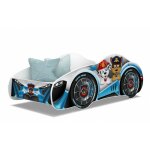 Kids literie - lit enfant voiture 70x140 21 pat patrouille thme livr avec sommiers et matelas en mousse ...