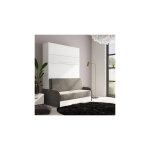Lit escamotable 140x200 cm + sofa gris avec accoudoirs gris
