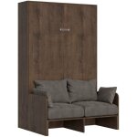 Canap� - lit escamotable vertical kentaro 140 noyer (alessia 20)