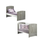 Sauthon - lit bb volutif - 140x70cm - babyprice smile - chene silex - blanc