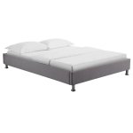 Idimex - lit futon double nizza, 140 x 190 cm, avec sommier, revêtement en tissu gris Idimex - lit futon double nizza, 140 x 190 cm, avec sommier, revêtement en tissu gris