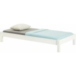 Idimex - lit futon taifun, 90 x 190 cm, en pin massif lasur blanc