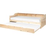 Beliani - lit gigogne 1 place 90 x 200 cm 2 sommiers extensible en bois de pin clair edern Beliani - lit gigogne 1 place 90 x 200 cm 2 sommiers extensible en bois de pin clair edern