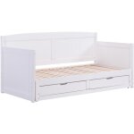 Vente - unique - lit gigogne banquette 90 x 190 ou 180 x 190 cm - avec sommier peigne et tiroirs - pin ... Vente - unique - lit gigogne banquette 90 x 190 ou 180 x 190 cm - avec sommier peigne et tiroirs - pin ...
