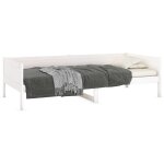 Lit de jour sans matelas blanc bois de pin massif 90x190 cm vidaxl Lit de jour sans matelas blanc bois de pin massif 90x190 cm vidaxl