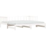 Lit de jour et lit gigogne sans matelas 90x190 cm bois massif vidaxl