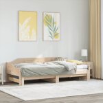 Lit de jour et lit gigogne sans matelas 90x190 cm bois massif vidaxl