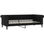 Lit de jour noir 90x190 similicuir