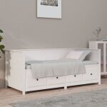 Vidaxl ? lit de jour 90x190 cm en bois de pin massif ? avec tiroirs de rangement ? design multifonctionnel ...