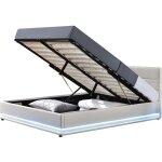 Habitat et jardin - lit led avec coffre 'anastasia' - 160 x 200 cm - blanc Habitat et jardin - lit led avec coffre 'anastasia' - 160 x 200 cm - blanc