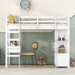 Lit mezzanine 90x200cm, lit mezzanine enfant avec bureau, lit enfant avec sommier à lattes, 6 tiroirs ... Lit mezzanine 90x200cm, lit mezzanine enfant avec bureau, lit enfant avec sommier à lattes, 6 tiroirs ...