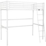 Lit mezzanine  alora  - 90 x 190 cm - blanc