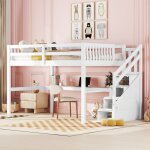 Sunfecili - lit mezzanine avec bureau, lit mezzanine enfant 140 x 200 cm, lit mezzanine 1 place avec ... Sunfecili - lit mezzanine avec bureau, lit mezzanine enfant 140 x 200 cm, lit mezzanine 1 place avec ...